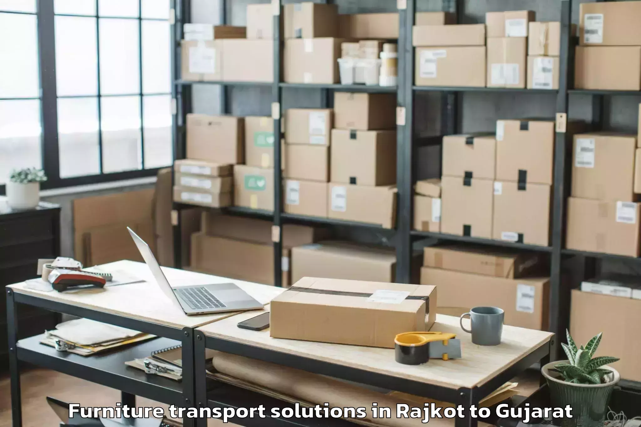 Get Rajkot to Shehera Furniture Transport Solutions